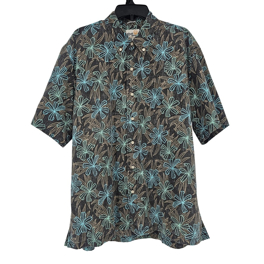 Reyn Spooner Electric Lily Button Up Shirt XL Aloha Short Sleeve Limited Resort